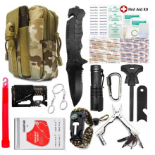 Camping Emergency First Aid Kit Outdoor with Molle Pouch Holster, Tactical Outdoor Survival Gear Kit with First Aid Kit